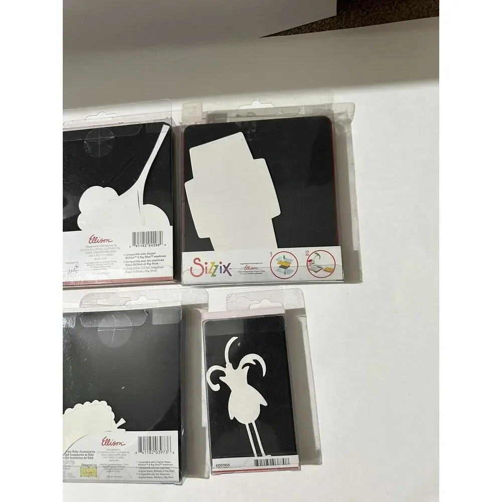 Sizzix Dies Lot Of 6 Ice Cream Tree Envelope Animal Dress Up Firefighter Rooster